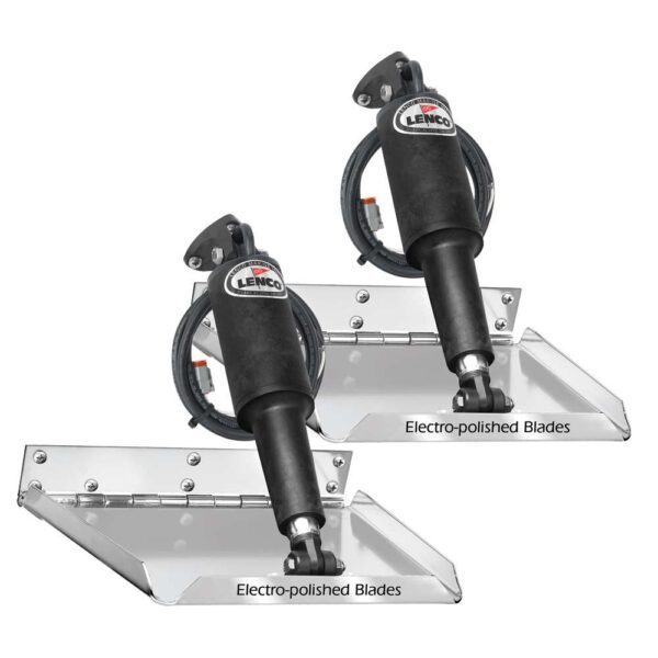 Lenco 12" x 12" Standard Performance Trim Tab Kit w-o       Switch Kit 12V