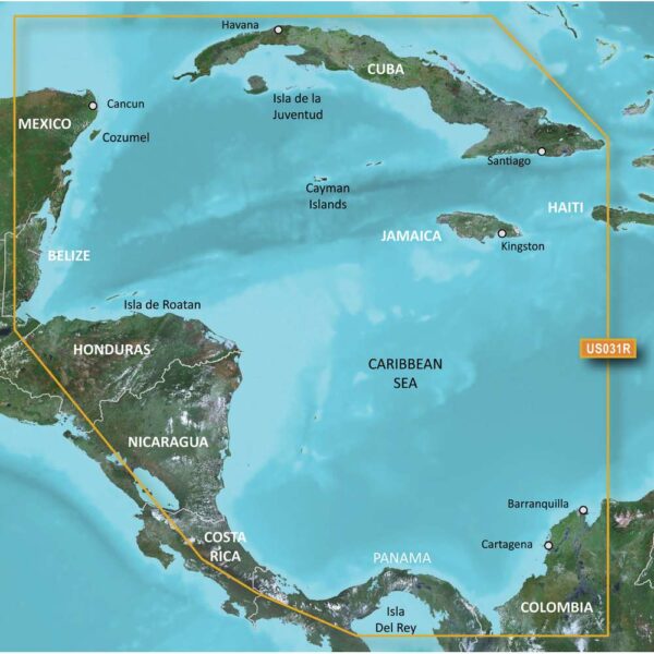Garmin BlueChart g3 Vision HD - VUS031R - Southwest Caribbean - microSD-SD