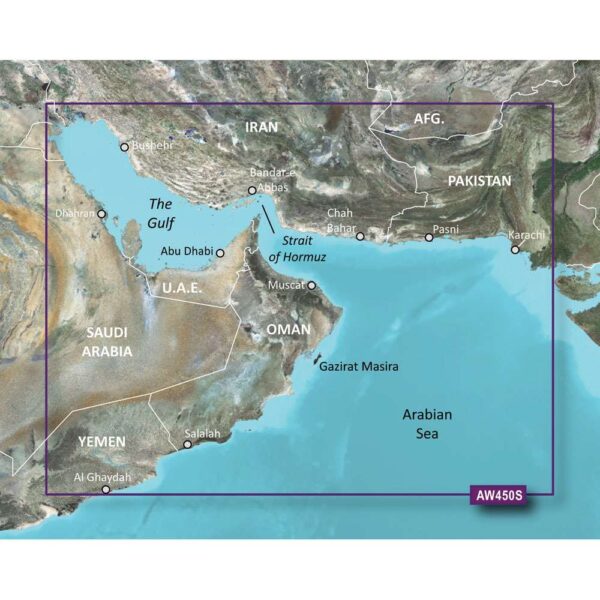 CW31037 Garmin BlueChart g3 Vision HD - VAW450S - The Gulf - microSD-SD