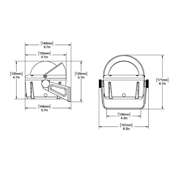 Ritchie HB-741 Helmsman Compass - Bracket Mount - Black - Image 2