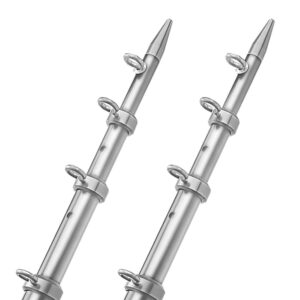 TACO 15' Telescopic Outrigger Poles HD 1-" - Silver-Silver
