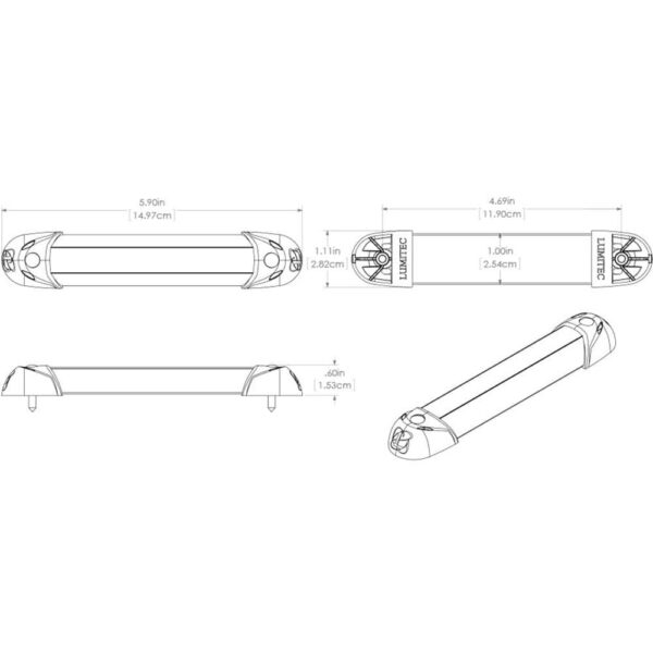 Lumitec MiniRail2 6" Light - White Non Dimming - Image 4