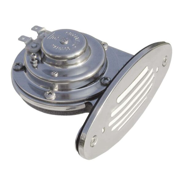Schmitt Marine Mini Stainless Steel Single Drop-In Horn w-Stainless Steel Grill - 12V High Pitch