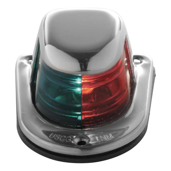 Attwood 1-Mile Deck Mount, Bi-Color Red-Green Combo Sidelight - 12V - Stainless Steel Housing - Image 3