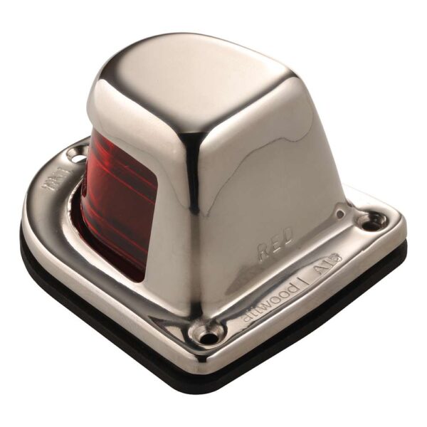 Attwood 1-Mile Deck Mount, Red Sidelight - 12V - Stainless Steel Housing - Image 2