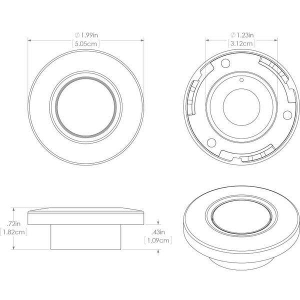 Lumitec Orbit - Flush Mount Down Light - Brushed Finish - White Non-Dimming - Image 4