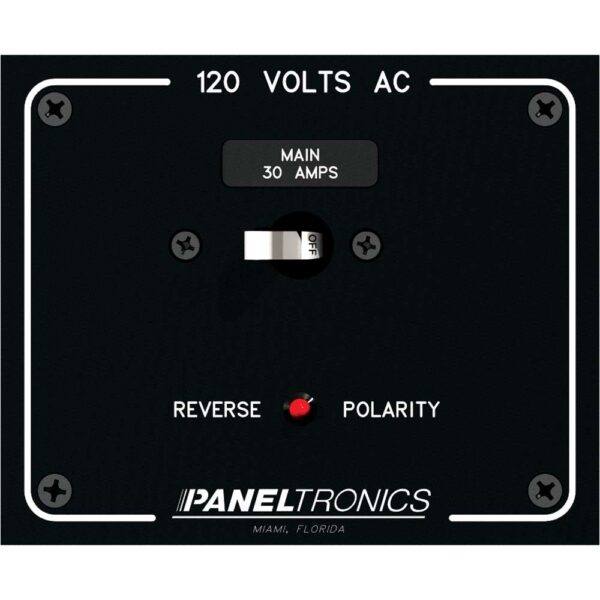 Paneltronics Standard Panel AC Main Double Pole w-30Amp CB & Reverse Polarity Indicator