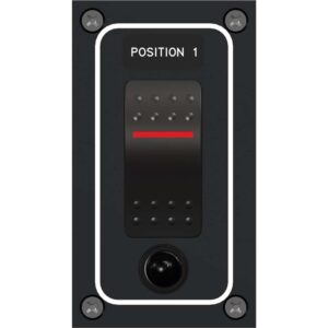 Paneltronics Waterproof Panel - DC 1-Position Illuminated Rocker Switch & Circuit Breaker