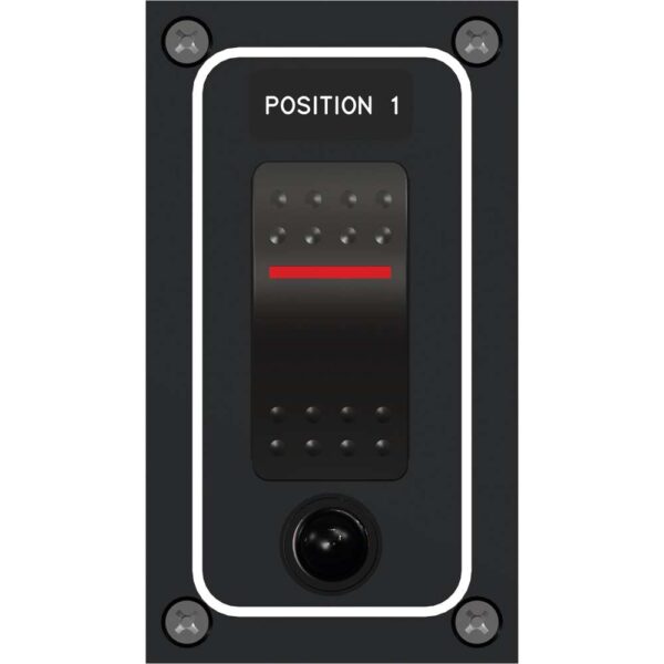 Paneltronics Waterproof Panel - DC 1-Position Illuminated Rocker Switch & Circuit Breaker