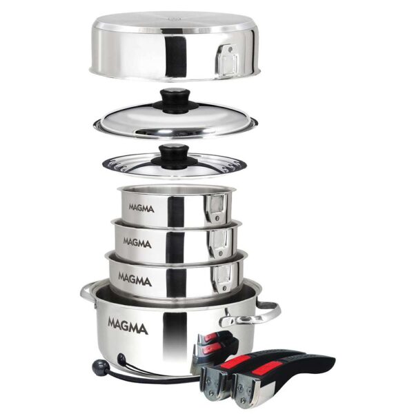 Magma 10 Piece Induction Cookware Set - Stainless Steel - Image 2