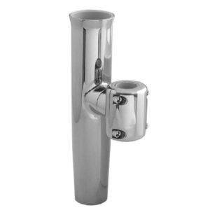 TACO Stainless Steel Clamp-On Adjustable Rod Holder - Fits 1-11-16" & 1-15-16" O.D. Pipe