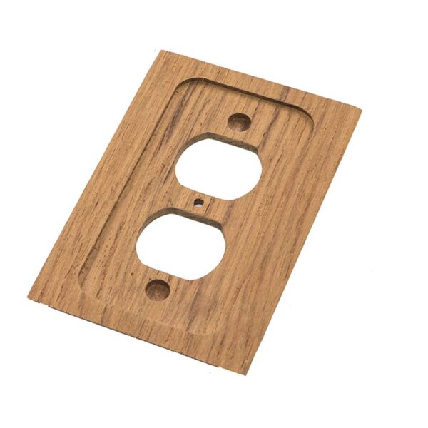 Whitecap Teak Outlet Cover-Receptacle Plate - Image 2