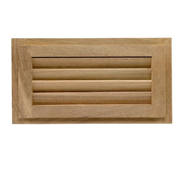 Whitecap Teak Louvered Insert - 6-3-8" x 11-3-16" x 3-4" - Image 2