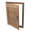 Whitecap Teak Louvered Door & Frame - Right Hand - 15" x 20" - Image 4