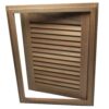 Whitecap Teak Louvered Door & Frame - Right Hand - 15" x 20" - Image 3