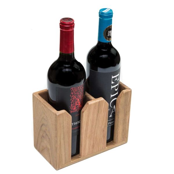 Whitecap Teak Two-Bottle Rack - Image 3