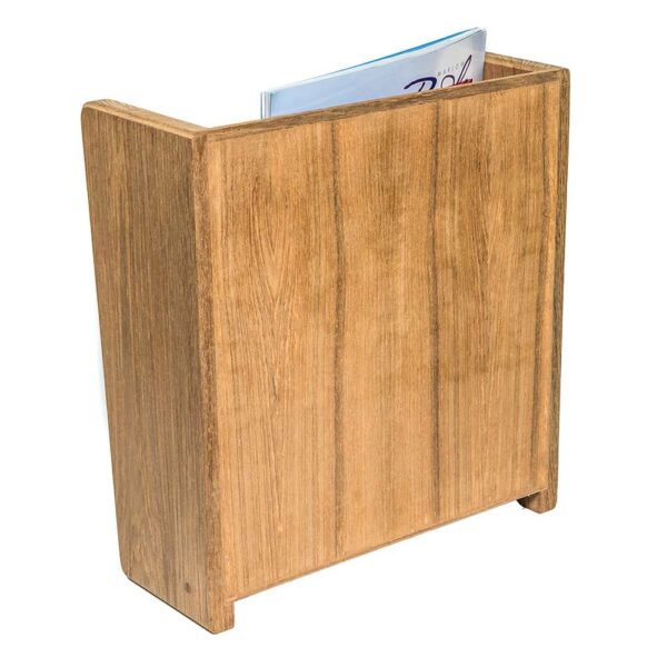 Whitecap Teak Grate Front Magazine Rack - Image 2