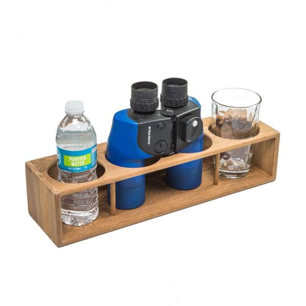 Whitecap Teak Four Insulated Drink-Binocular Rack - Image 3
