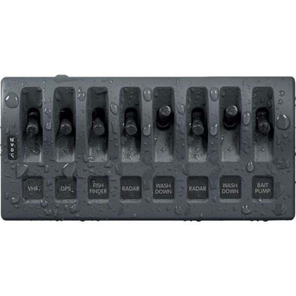 Blue Sea 4309 WeatherDeck 12V DC Waterproof Switch Panel - 8 Position - Image 2