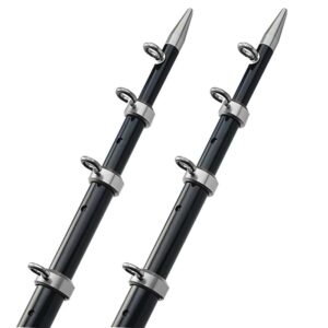 TACO 18' Telescopic Outrigger Poles HD 1-1-2" - Black-Silver