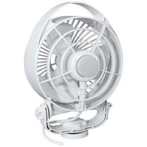 SEEKR by Caframo Maestro 12V 3-Speed 6" Marine Fan w-LED Light - White