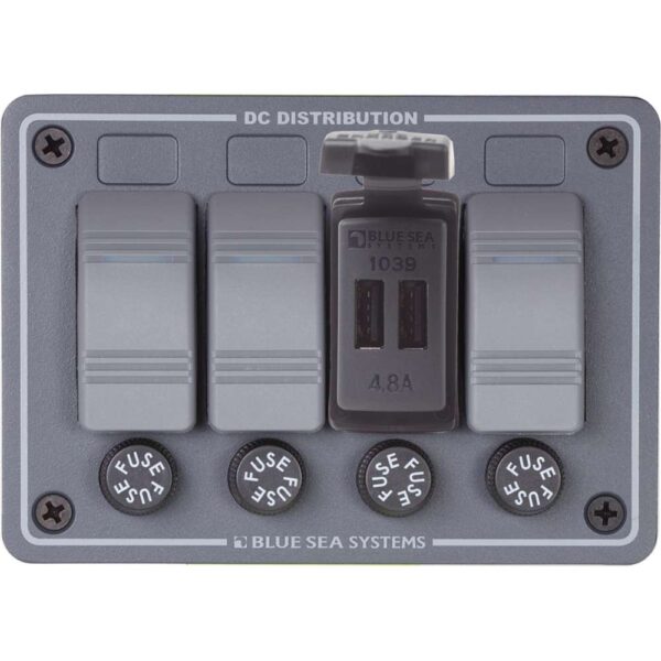 Blue Sea Dual USB Charger - 24V Contura Mount - Image 2