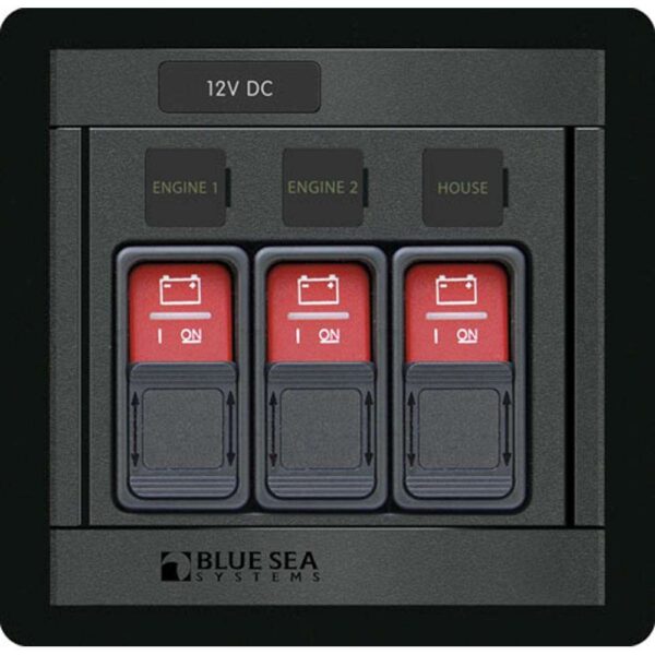 Blue Sea 1148 Remote Control Panel w-(3) 2145 Remote Control Contura Switch