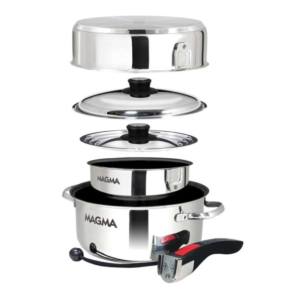 Magma 7 Piece Induction Non-Stick Cookware Set - Stainless Steel - Image 2