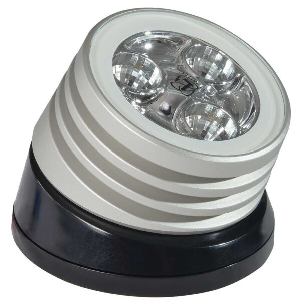 Lumitec Zephyr LED Spreader-Deck Light -Brushed, Black Base - White Non-Dimming - Image 2