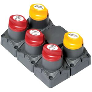 BEP Battery Distribution Cluster f-Twin Outboard Engines w-Three Battery Banks w-Motorized VSR