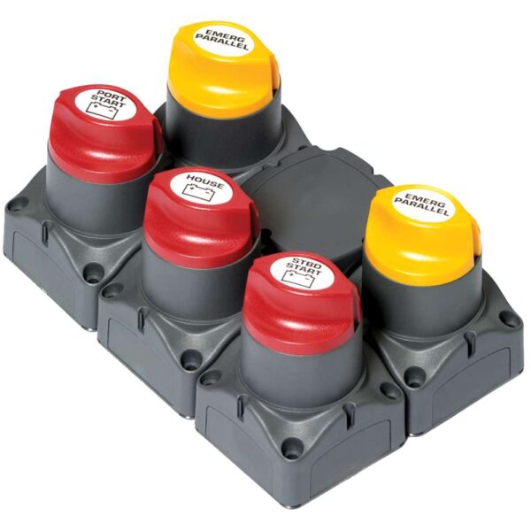 BEP Battery Distribution Cluster f-Twin Outboard Engines w-Three Battery Banks w-Motorized VSR