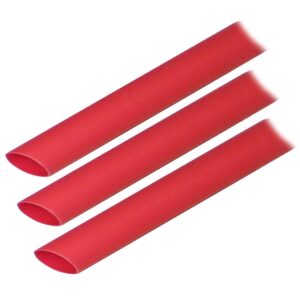 Ancor Adhesive Lined Heat Shrink Tubing (ALT) - 1-2" x 3" - 3-Pack - Red
