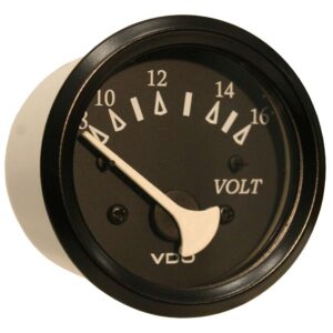 VDO Cockpit Marine 52mm (2-1-16") Voltmeter- Black Dial-Bezel