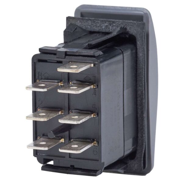 Blue Sea 7937 Contura II Switch DPDT Black - (ON)-OFF-ON - Image 2