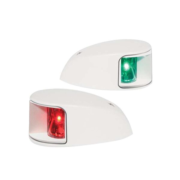 Hella Marine NaviLED Deck Mount Port & Starboard Pair - 2nm - Clear Lens-White Housing