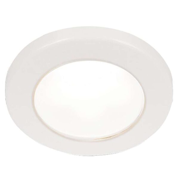 Hella Marine EuroLED 75 3" Round Screw Mount Down Light - White LED - White Plastic Rim - 12V