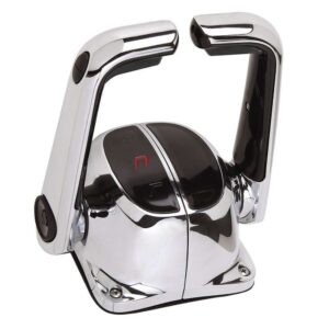 UflexTwin Lever Top Mount Control w-Neutral Lock & Trim Switch - Chrome