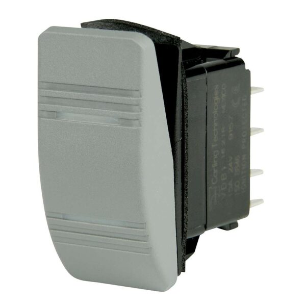 BEP DPDT Contura Switch - 2-Amber LEDs - Gray - ON-ON