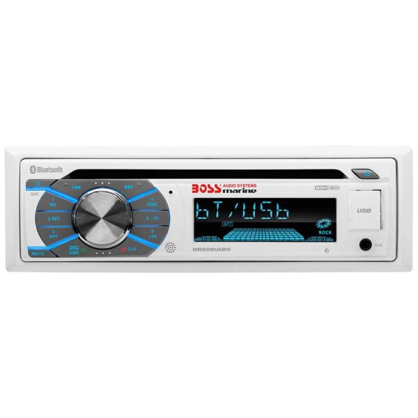 Boss Audio MR508UABW Marine Stereo w-AM-FM-CD-BT-USB