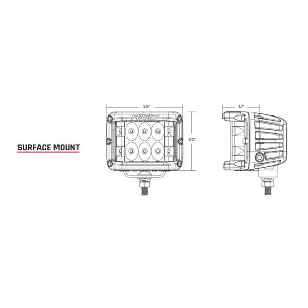 RIGID Industries D-SS PRO Flood LED Surface Mount - Pair - White - Image 2