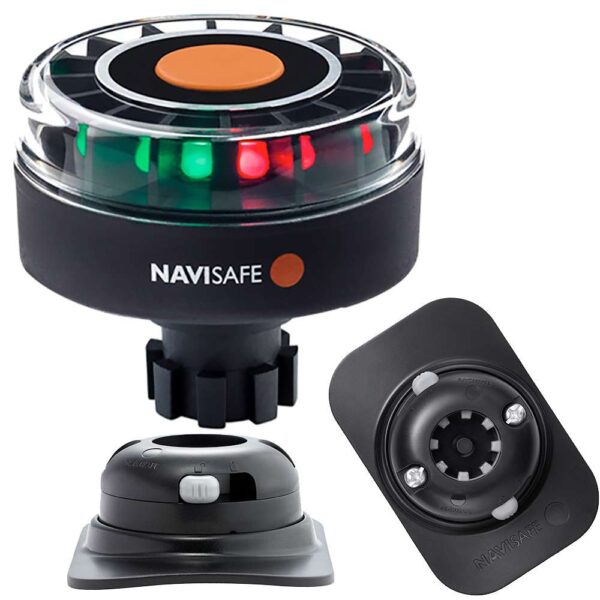 Navisafe Navilight Tricolor 2NM w-Navibolt Base & RIB Mount - Black