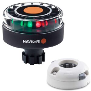 Navisafe Navilight Tricolor 2NM w-Navibolt Base & Horizontal Mount - White