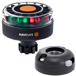 Navisafe Navilight Tricolor 2NM w-Navibolt Base & Horizontal Mount - Black