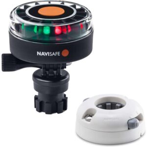 Navisafe Navilight 2NM Tricolor w-Navimount Base & Horizontal Mount - White
