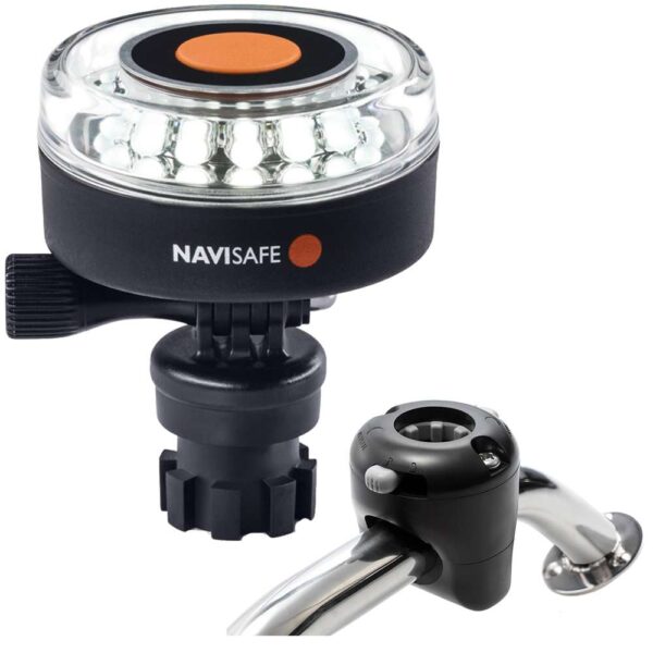 Navisafe Navilight 360 2NM White w-Navimount Base & Rail Mount - Black