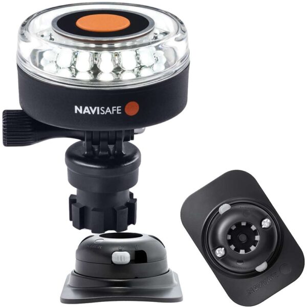 Navisafe Navilight 360 2NM White w-Navimount Base & RIB Mount - Black