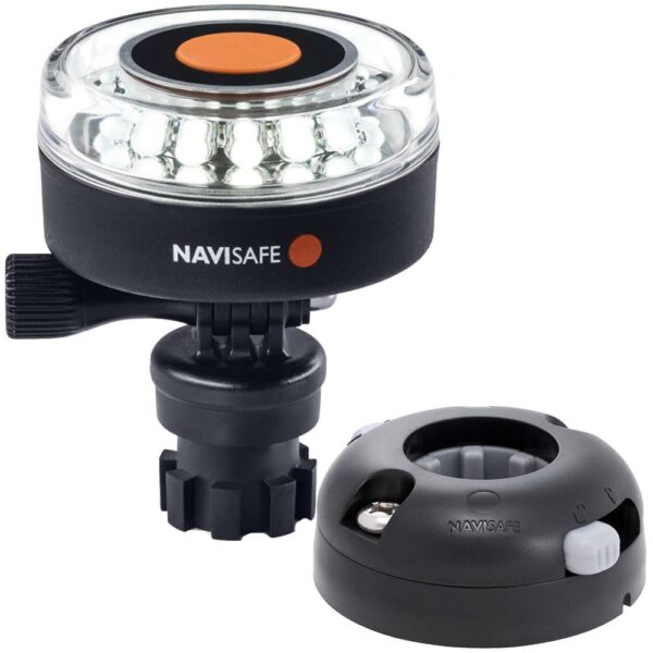 Navisafe Navilight 360 2NM White w-Navimount Base & Horizontal Mount - Black