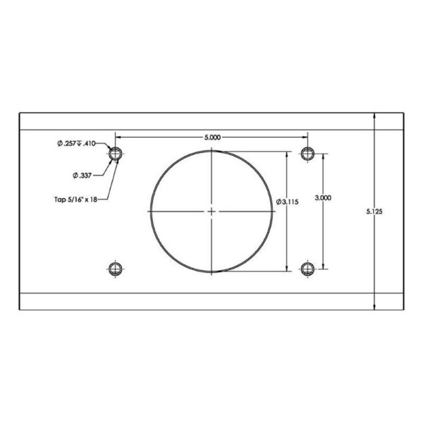 TACO T-Top Extrusion Plate Pre-Drilled for Grand Slams - 20" - Pair - Image 3