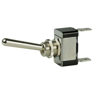 BEP SPST Chrome Plated Long Handle Toggle Switch - ON-OFF