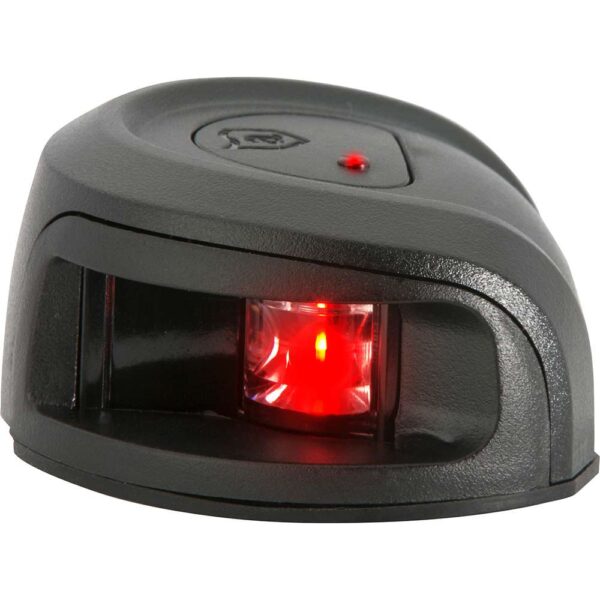 Attwood LightArmor Deck Mount Navigation Light - Black Composite - Port (red) - 2NM - Image 2